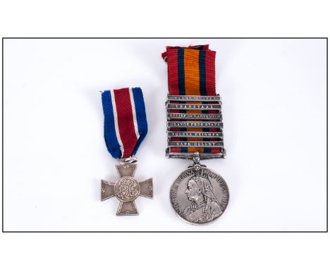 Boer War - Queens South Africa Medal 1899-1902 Six Clasps / Bars. 1/ Modder River. 2/ Transvaal. 3/ Relief of Lady Smith. 4/ 