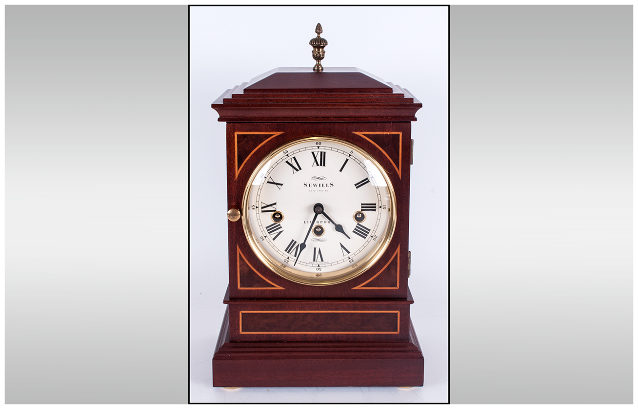 Sewills of Liverpool Good Quality Mahogany Cased Striking and Chiming