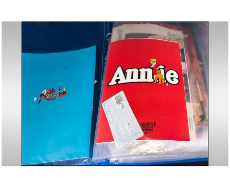 Album Containing A Quantity Of Modern Theatre/Souvenir Programmes, Ticket Stubs etc. To Include Annie, Because Your Mine, Bea
