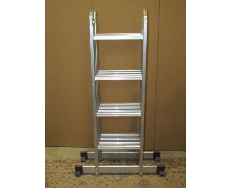 An aluminium multi purpose folding and adjustable ladder 