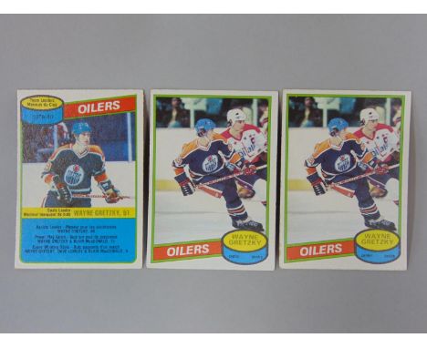 Large collection of O Pee Chee vintage trading cards from the NHL Canadian Hockey League (1978-1980) including 3 cards featur