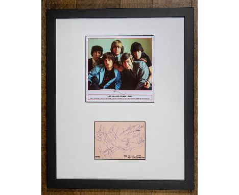 The Rolling Stones. Autographs on vintage album page recording a performance at the "Hippodrome, 19th October" [Brighton Hipp