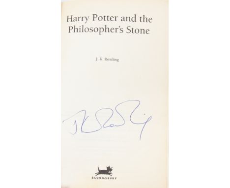 Rowling, J. K. Harry Potter and the Philosopher's Stone, first edition, 19th issue, signed by the author in bold blue ink, pa