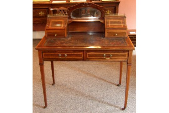 Edwardian Mahogany Inlaid With Satinwood Sheraton Revival Ladies