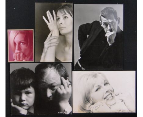 Adrian Flowers (1926-2016),Twiggy, 9.5" x 7.5" and other portrait photographs, largest 19" x 16", (6).