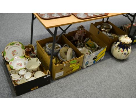 A quantity of 19th and 20th century ceramics including paragon part dinner service, Shelley part tea service, Coalport desser
