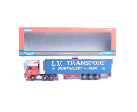  Corgi DAF XF Space Cab Curtainside - L.V. Transport LTD | Scale: 1:50 | Model Code: CC13227 | Certificate: Yes | Lot Conditi