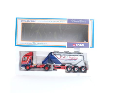  Corgi Leyland DAF 85 Powder Tanker - Cyril Knowles LTD | Scale: 1:50 | Model Code: 75901 | Certificate: Yes | Lot Condition: