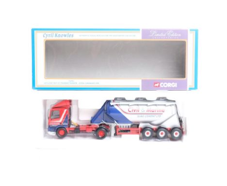  Corgi Leyland DAF 85 Powder Tanker - Cyril Knowles LTD | Scale: 1:50 | Model Code: 75901 | Certificate: Yes | Lot Condition: