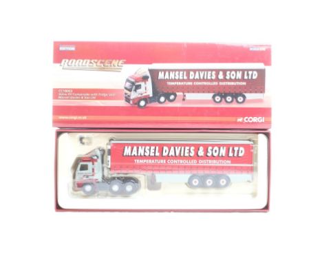  Corgi Volvo FH Curtainside With Fridge Unit - Mansel Davies & Son LTD | Scale: 1:76 | Model Code: CC18003 | Certificate: Yes