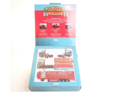  Corgi Set of 3 Tractor Units & Curtainside Trailer Set - Pollock | Scale: 1:50 | Model Code: CC99130 | Certificate: Yes | Lo