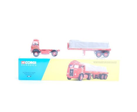  Corgi Atkinson Tractor Unit With Flat Trailer & Load - Suttons Of ST Helens | Scale: 1:50 | Model Code: 28001 | Certificate: