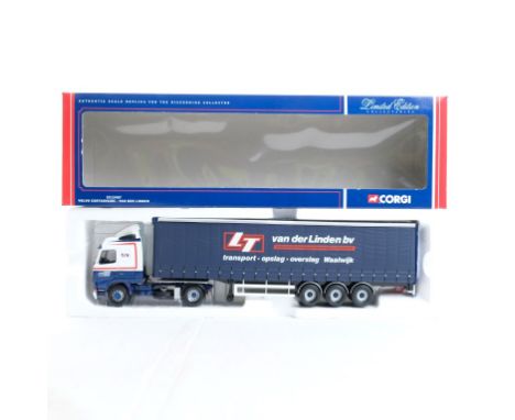  Corgi Volvo Curtainside - Van Der Linden | Scale: 1:50 | Model Code: CC12407 | Certificate: Yes | Lot Condition: Good | Mirr