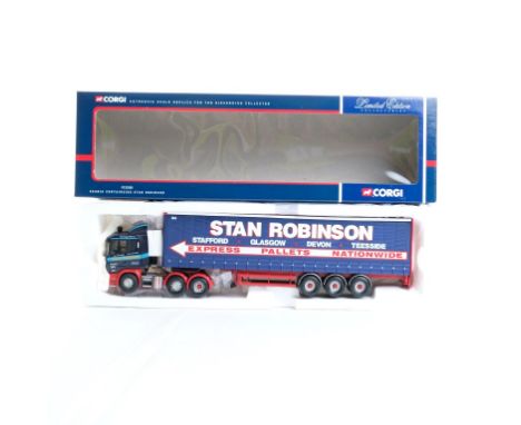  Corgi Scania Curtainside - Stan Robinson | Scale: 1:50 | Model Code: CC12205 | Certificate: Yes | Lot Condition: Good | Mirr