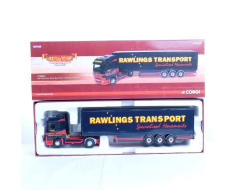  Corgi Mercedes-Benz Actros Box Trailer - Rawlings Transport | Scale: 1:50 | Model Code: CC13813 | Certificate: Yes | Lot Con