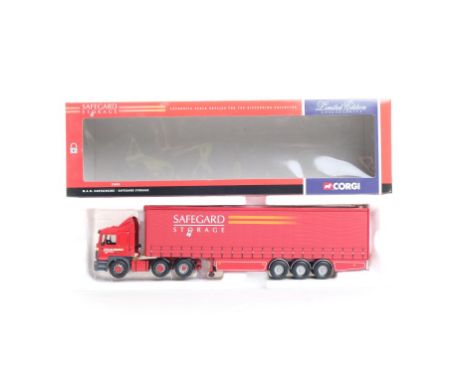  Corgi M.A.N. Curtainside - Safegard Storage | Scale: 1:50 | Model Code: 75805 | Certificate: Yes | Lot Condition: Good | Mir