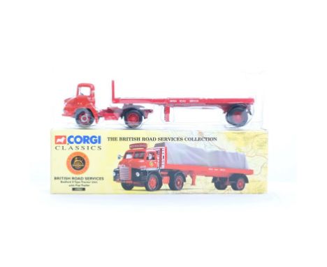  Corgi Bedford S Type Tractor Unit With Flatbed Trailer - British Road Services | Scale: 1:50 | Model Code: 19901 | Certifica