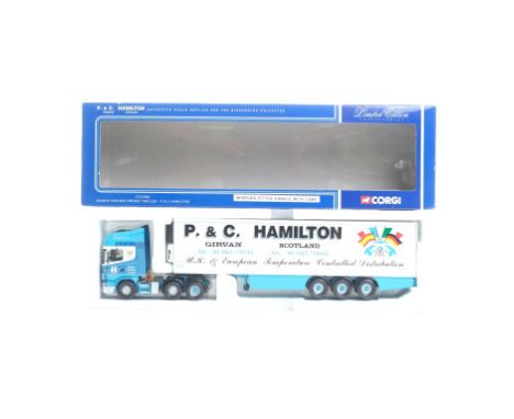  Corgi Scania Topline Fridge Trailer - P&C Hamilton | Scale: 1:50 | Model Code: CC12906 | Certificate: Yes | Lot Condition: G