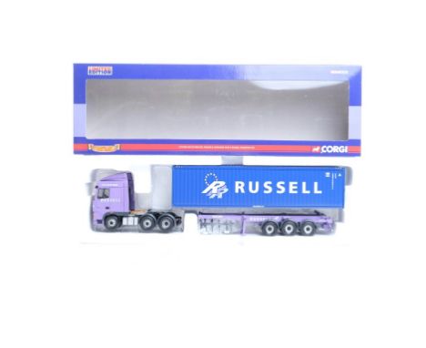  Corgi DAF XF Skeletal Trailer & Container - John G Russell Transport LTD | Scale: 1:50 | Model Code: CC13234 | Certificate: 