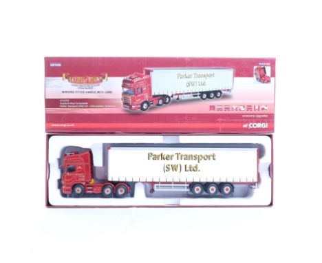  Corgi Scania R Vinyl Curtainside - Parker Transport (SW) Ltd | Scale: 1:50 | Model Code: CC13737 | Certificate: Yes | Lot Co