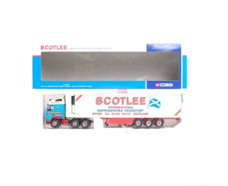  Corgi Volvo FH Globetrotter Fridge Trailer - Scotlee Transport, Irvine | Scale: 1:50 | Model Code: CC12420 | Certificate: Ye