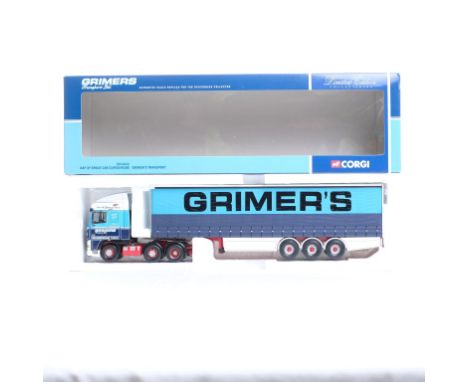  Corgi DAF XF Space Cab Curtainside - Grimer's Transport | Scale: 1:50 | Model Code: CC13212 | Certificate: Yes | Lot Conditi