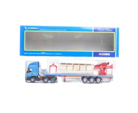  Corgi Renault Flatbed Crane Trailer & Palletised Brick Load - R.T. Keedwell LTD | Scale: 1:50 | Model Code: CC12109 | Certif