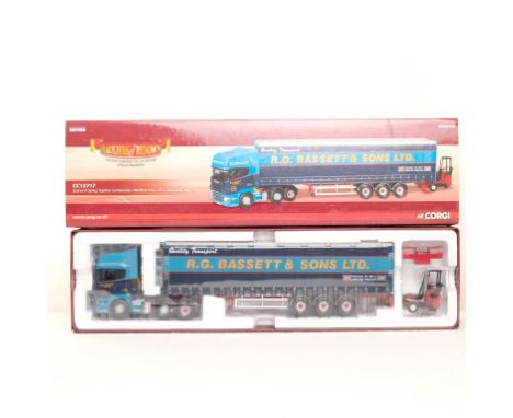  Corgi Scania R Series Topline Curtainside / Moffett Kooi - R.G. Bassett & Sons Ltd | Scale: 1:50 | Model Code: CC13717 | Cer
