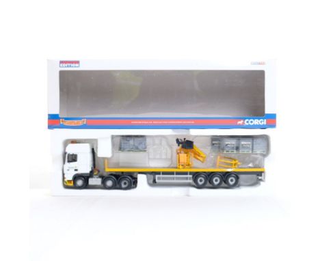  Corgi DAF XF Space Cab - Sided Crane Trailer & Palletised Block Load - Tarmac PLC | Scale: 1:50 | Model Code: CC13219 | Cert