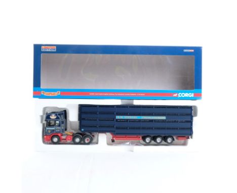  Corgi Scania Topline Houghton Parkhouse Livestock Trailer - R.W. Stewart | Scale: 1:50 | Model Code: CC12928 | Certificate: 