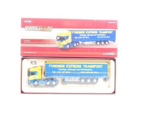  Corgi Scania R Series Topline Curtainside - Tyneside Express | Scale: 1:76 | Model Code: CC19101 | Certificate: Yes | Lot Co