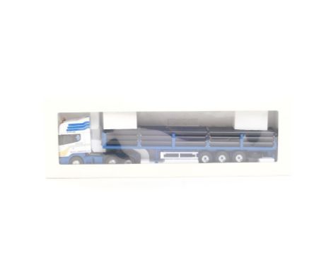  Eligor Scania 164L With Flatbed Trailer & Pipe Load - M.G.S Logistics | Scale: 1:43 | Model Code:  | Certificate: No | Lot C
