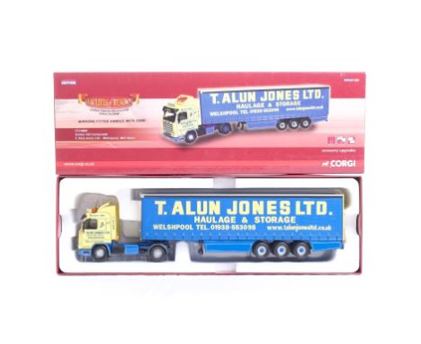  Corgi Scania 143 Curtainside - T. Alun Jones LTD | Scale: 1:50 | Model Code: CC14804 | Certificate: Yes | Lot Condition: Goo