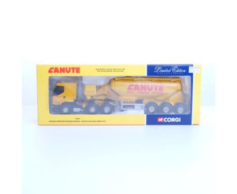  Corgi Renault Premium Powder Tanker - Canute Haulage Group PLC | Scale: 1:50 | Model Code: 76102 | Certificate: Yes | Lot Co