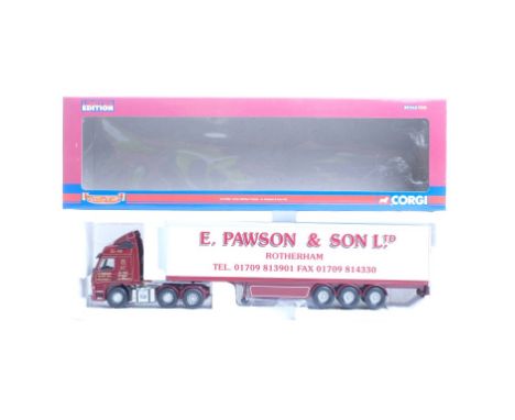  Corgi Volvo FM Box Trailer - E.Pawson & Son LTD | Scale: 1:50 | Model Code: CC13506 | Certificate: Yes | Lot Condition: Good