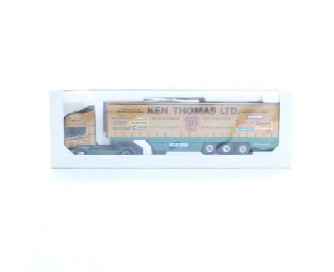 Eligor Scania 124L With Curtainside Trailer - Ken Thomas | Scale: 1:43 | Model Code:  | Certificate: No | Lot Condition: Goo