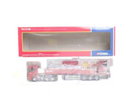  Corgi Scania Dropside Crane Trailer & Load - Marshalls Landscapes Transformers | Scale: 1:50 | Model Code: CC12219 | Certifi