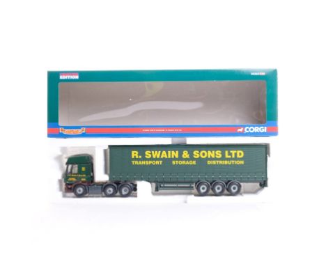  Corgi DAF CF Curtainside - R. Swain & Sons Ltd | Scale: 1:50 | Model Code: CC13601 | Certificate: Yes | Lot Condition: Good 