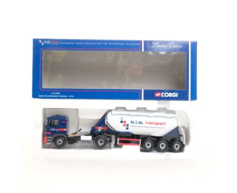  Corgi MAN Feldbinder Tanker - NTM | Scale: 1:50 | Model Code: CC12006 | Certificate: Yes | Lot Condition: Good | Mirrors: Ye