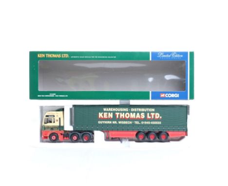  Corgi MAN TGA Curtainside Trailer - Ken Thomas LTD | Scale: 1:50 | Model Code: CC13403 | Certificate: Yes | Lot Condition: G