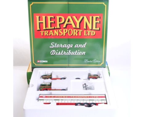  Corgi H.E. Payne Transport - 3 Tractor Unit & Curtianside Trailer Set | Scale: 1:50 | Model Code: CC99147 | Certificate: Yes