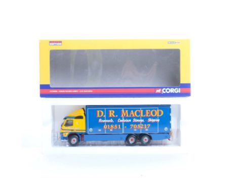  Corgi Volvo FM Box Lorry - D.R. Macleod | Scale: 1:50 | Model Code: CC13520 | Certificate: Yes | Lot Condition: Good | Mirro