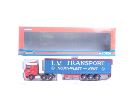  Corgi DAF XF Space Cab Curtainside - L.V. Transport LTD | Scale: 1:50 | Model Code: CC13227 | Certificate: Yes | Lot Conditi