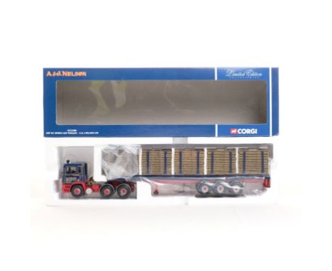  Corgi ERF EC Series Log Trailer - A&J Nelson LTD | Scale: 1:50 | Model Code: CC11908 | Certificate: Yes | Lot Condition: Goo