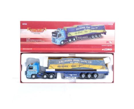  Corgi Scania 113 Flatbed & Canvas Load - Gallacher Bros Haulage Ltd - C.Durham | Scale: 1:50 | Model Code: CC1487 | Certific