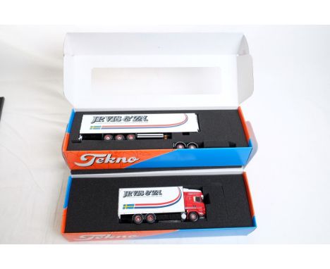  Tekno Scania Ridged Box Trailer & Reefer Trailer - JP. Vis & ZN | Scale: 1:50 | Model Code: 65329 | Certificate: No | Lot Co