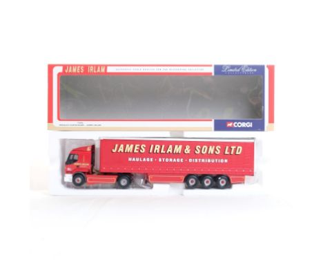  Corgi Renault Curtainside - James Irlam | Scale: 1:50 | Model Code: 75606 | Certificate: Yes | Lot Condition: Good | Mirrors