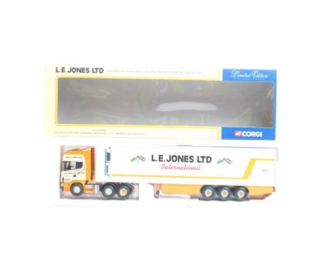  Corgi Scania Topline Fridge Trailer - L E Jones LTD, Ruthin | Scale: 1:50 | Model Code: CC12908 | Certificate: Yes | Lot Con