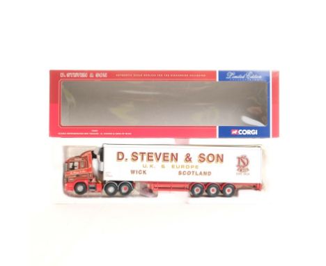  Corgi Scania Refrigerated Box Trailer - D.Steven & Sons Of Wick | Scale: 1:50 | Model Code: 76603 | Certificate: Yes | Lot C