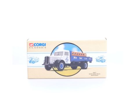  Corgi White Soda Truck - White Rock | Scale: 1:50 | Model Code: 98457 | Certificate: No | Lot Condition: Good | Mirrors: Yes